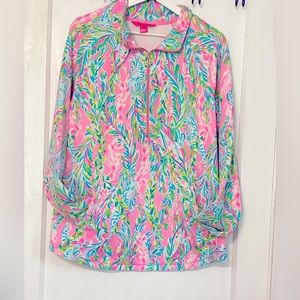 Lilly Pulitzer Unicorn Of The Sea UPF 50+ Skipper Popover Jacket-XL